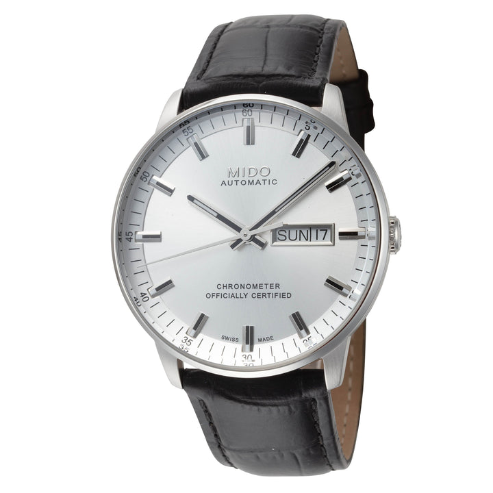 Commander II 40 mm / Silver / Black Silver Dial