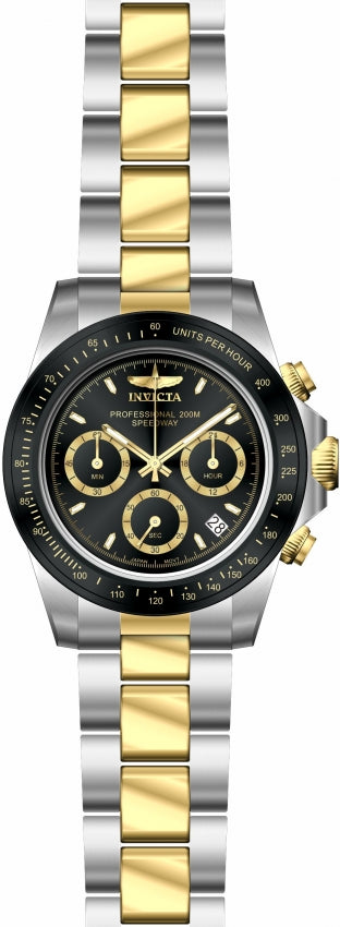 Speedway Chronograph Black Dial / Two-Tone Silver-Gold Stainless Steel Bracelet 