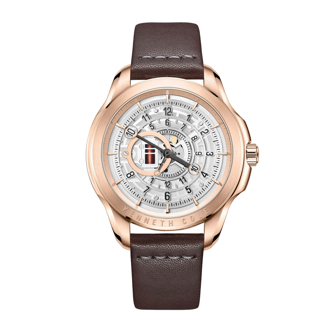 Classic 44mm / Silver / Brown Silver Dial