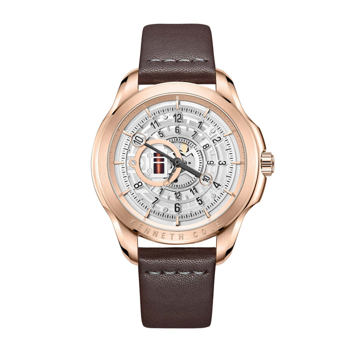 Classic 44mm / Silver / Brown Silver Dial