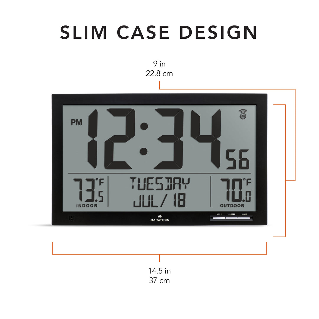 Self-Setting FC Clock with EXLarge Digits Indoor & Outdoor Temp Self-Setting FC 