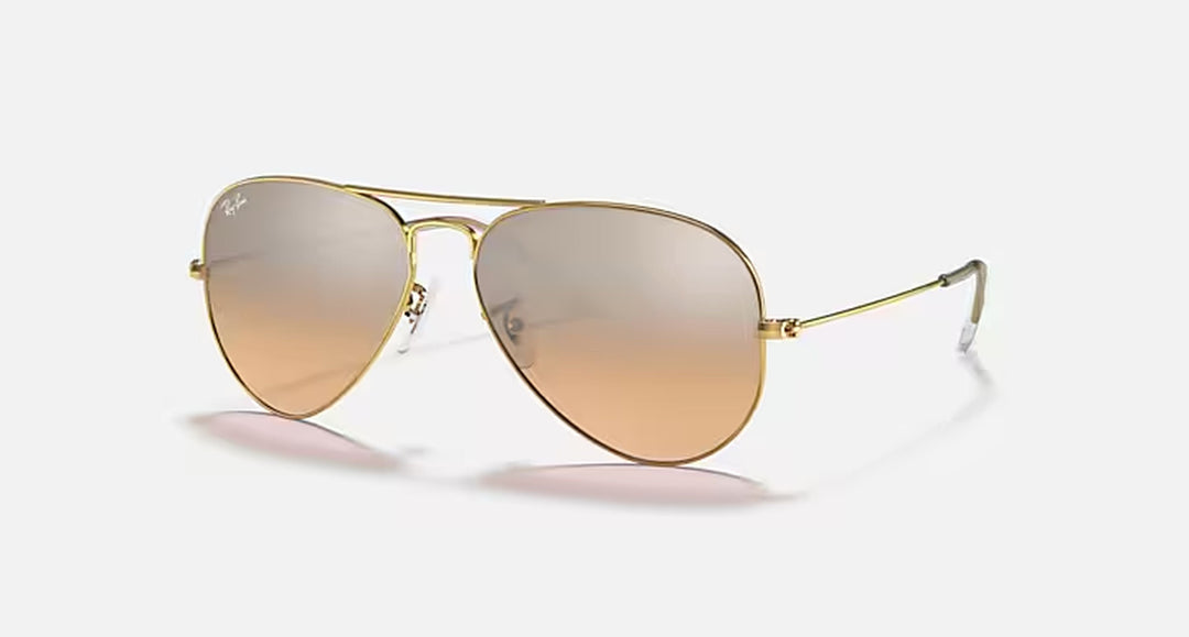 AVIATOR GRADIENT UNISEX / POLISHED ARISTA GOLD - SILVER PINK GRADIENT MIRROR