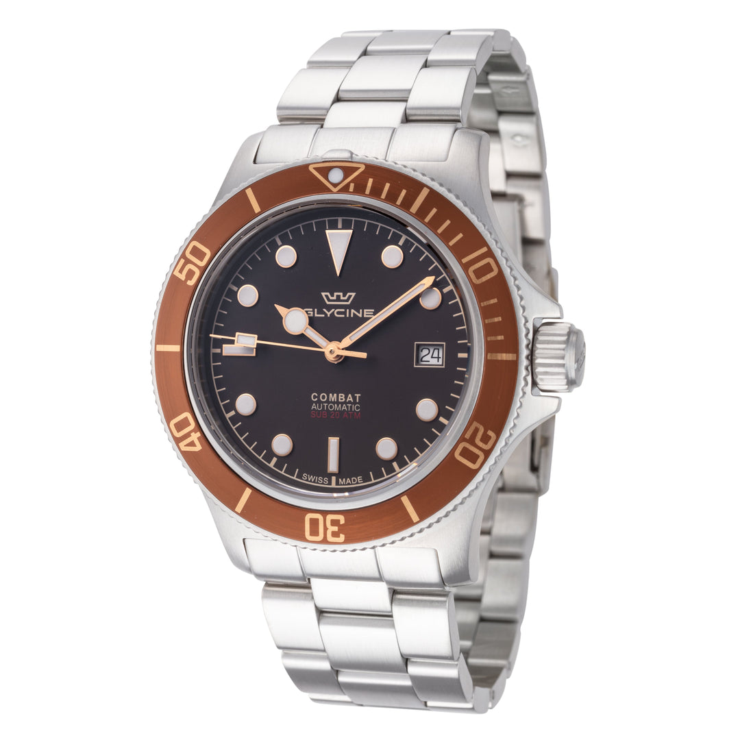 Combat 42 mm / Brown / Silver Brown Dial