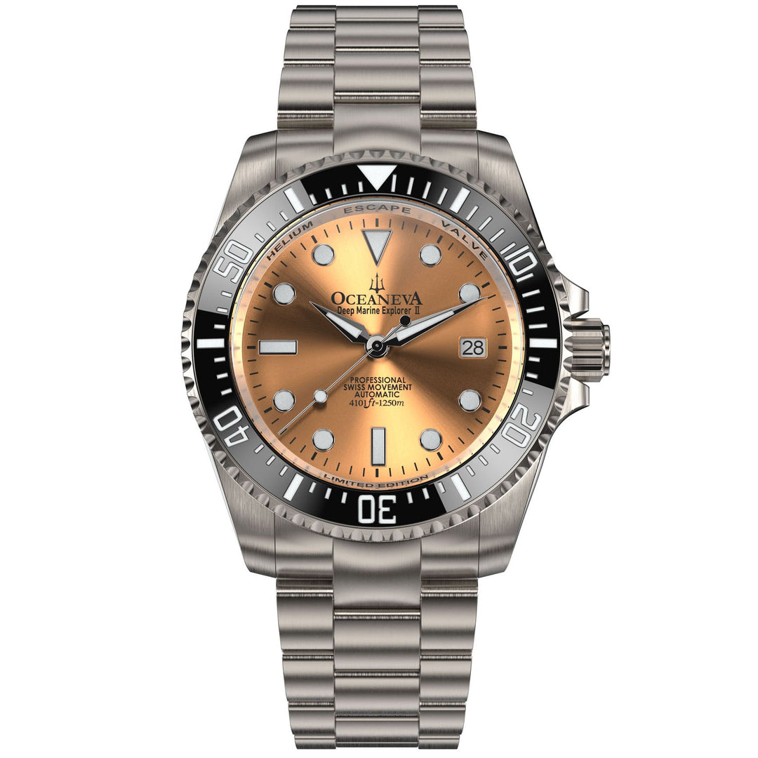 Titanium Deep Marine Explorer II Black/Copper Bezel | Copper Dial