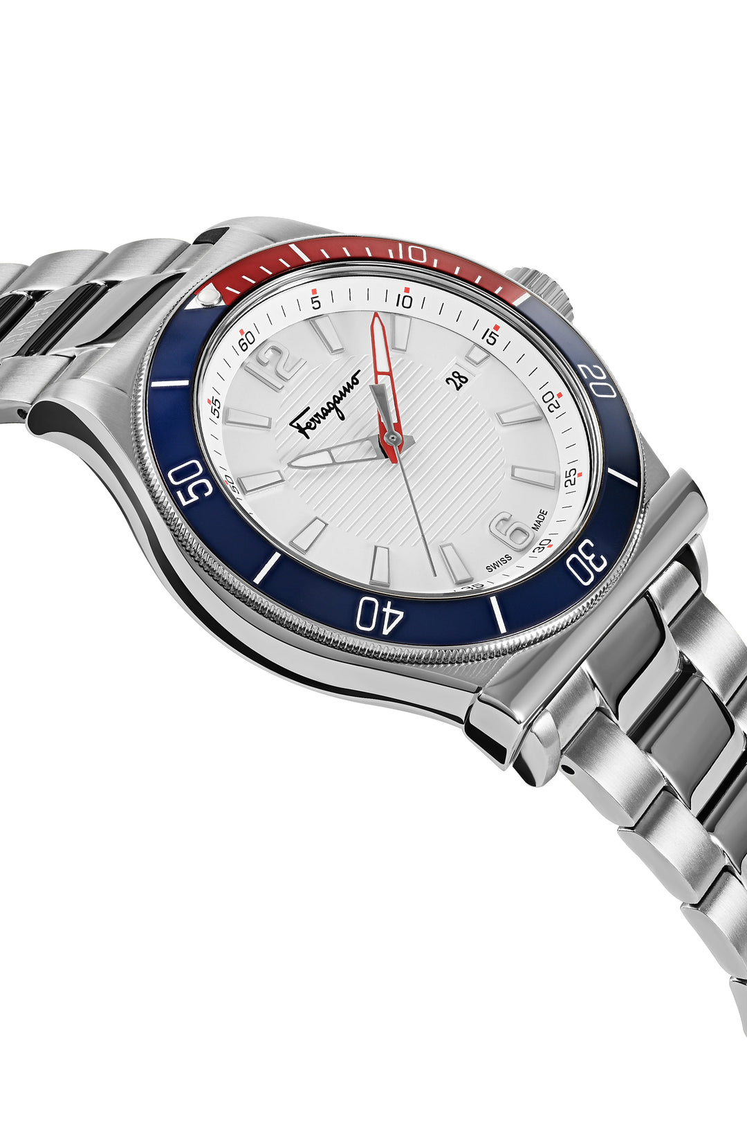 Ferragamo 1898 Sport 44mm / Silver / Silver | Silver Dial