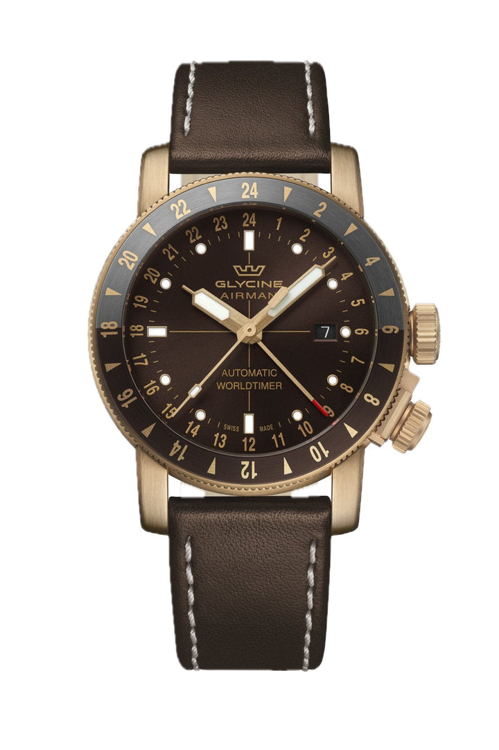 Airman Contemporary Bronze GMT 44mm / Brown / Brown Brown Dial