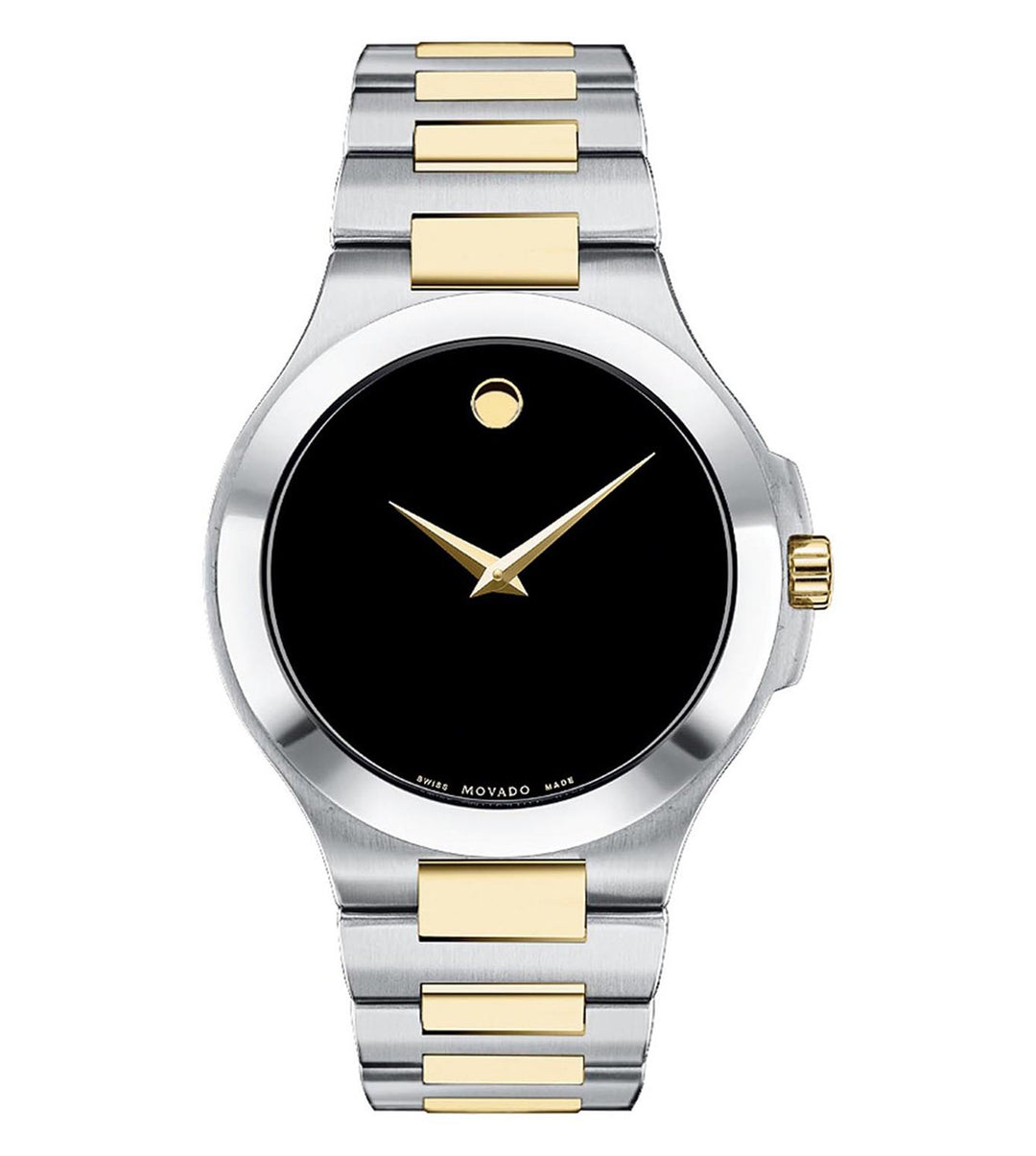 Movado 40mm / Silver and Gold / Black | Black Dial