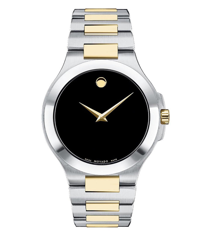 Movado 40mm / Silver and Gold / Black | Black Dial