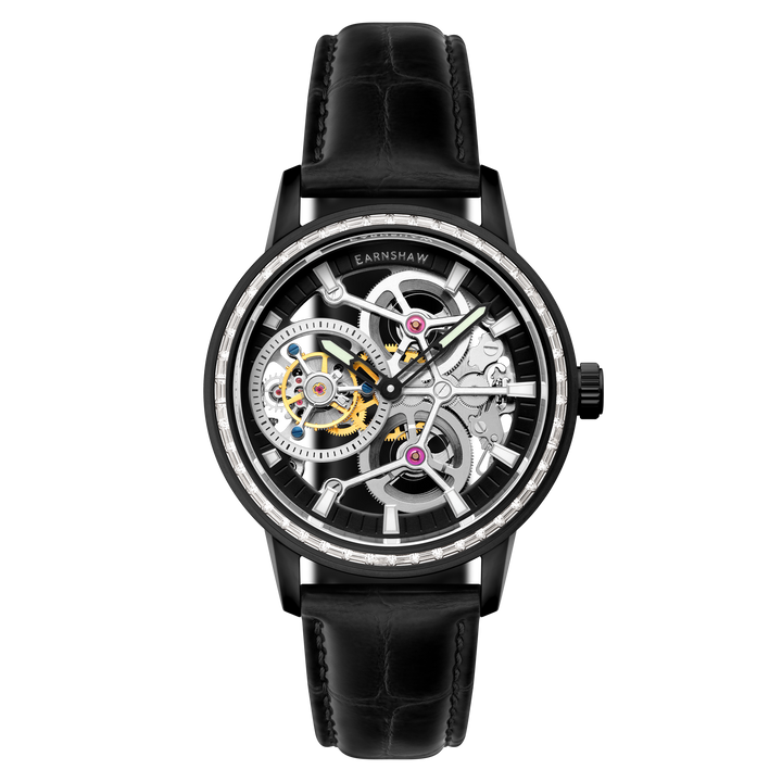 Engineer Parsons Tourbillon Limited Edition Black & Silver / Leather Black Dial