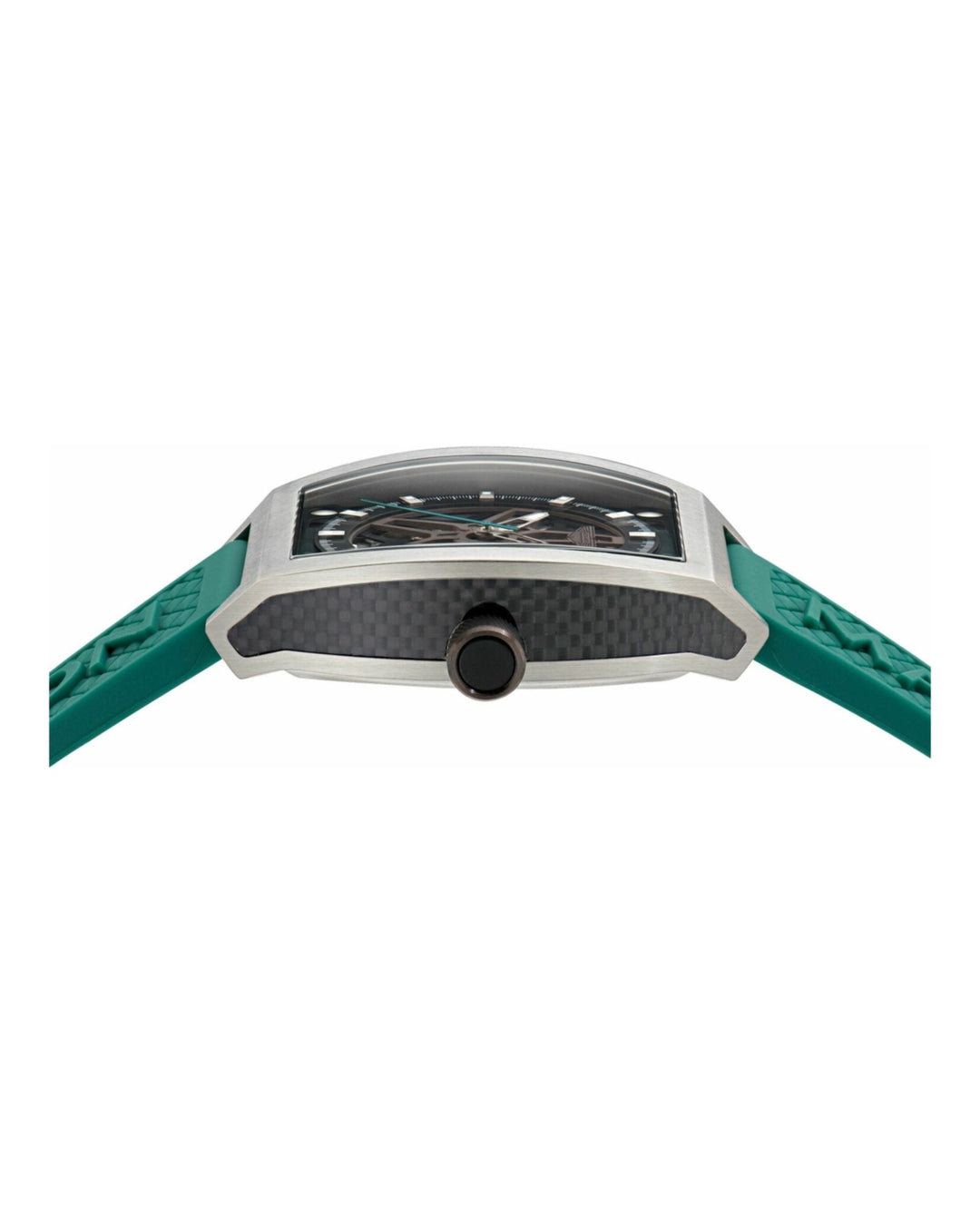 TRG Automatic Skeletonized Tonneau/Stainless Steel/Green Silicone Green Dial
