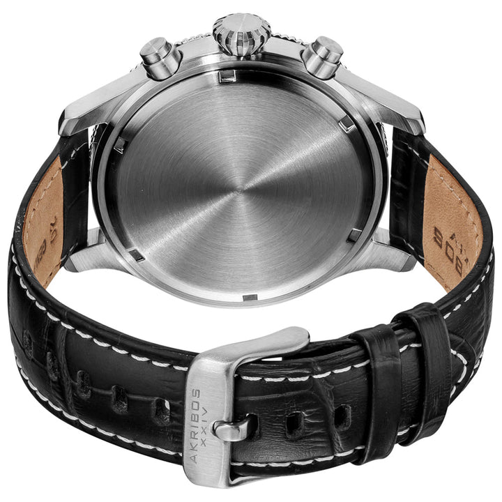 AK575BK-Casual Black/Leather | Black Dial