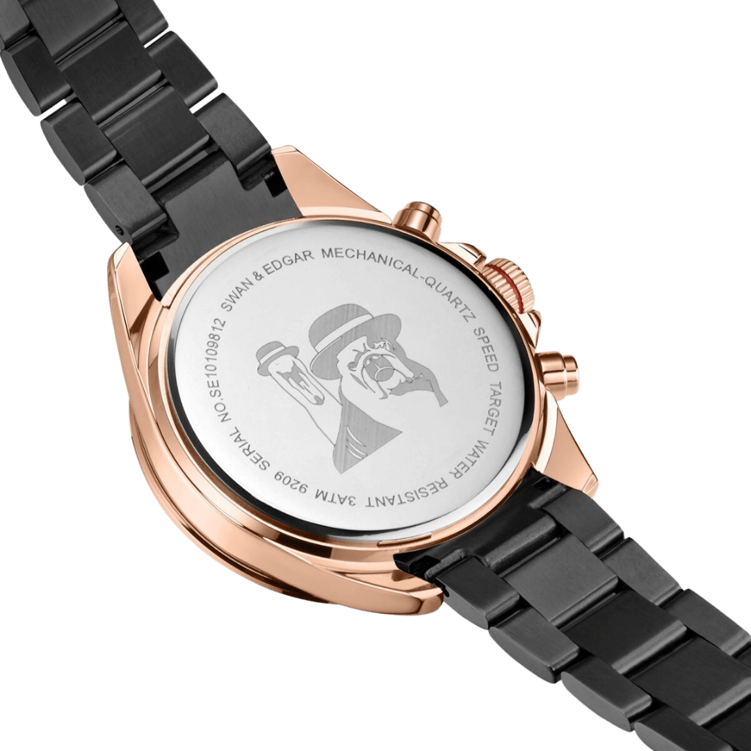 Speed Target Mechanical Quartz Black Target-Pattern Dial / Black Stainless Steel