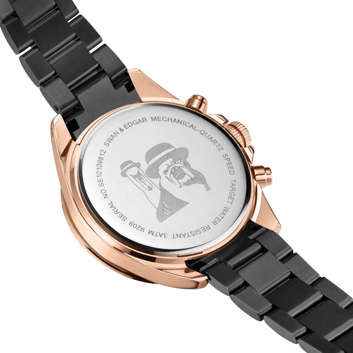 Speed Target Mechanical Quartz Black Target-Pattern Dial / Black Stainless Steel