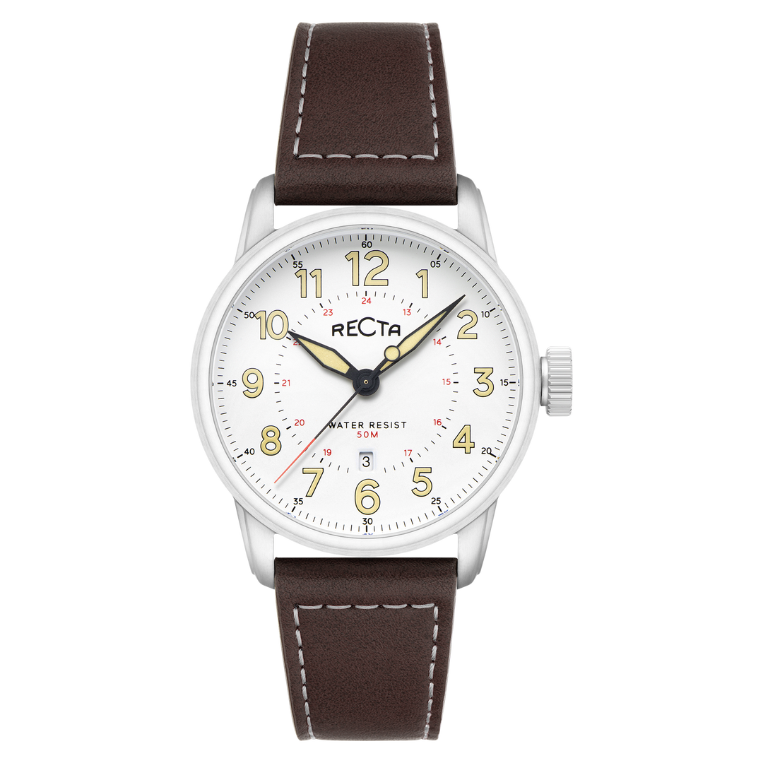 Altitude Japan Quartz White / Leather | Notched Caseback Dial