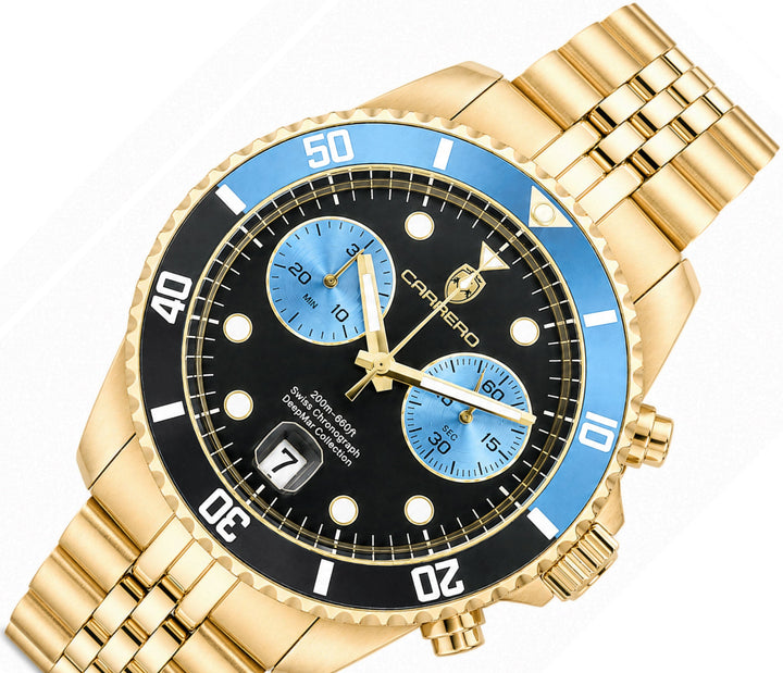 DeepMar Collection BLACK / LIGHT BLUE Black-Blue Dial