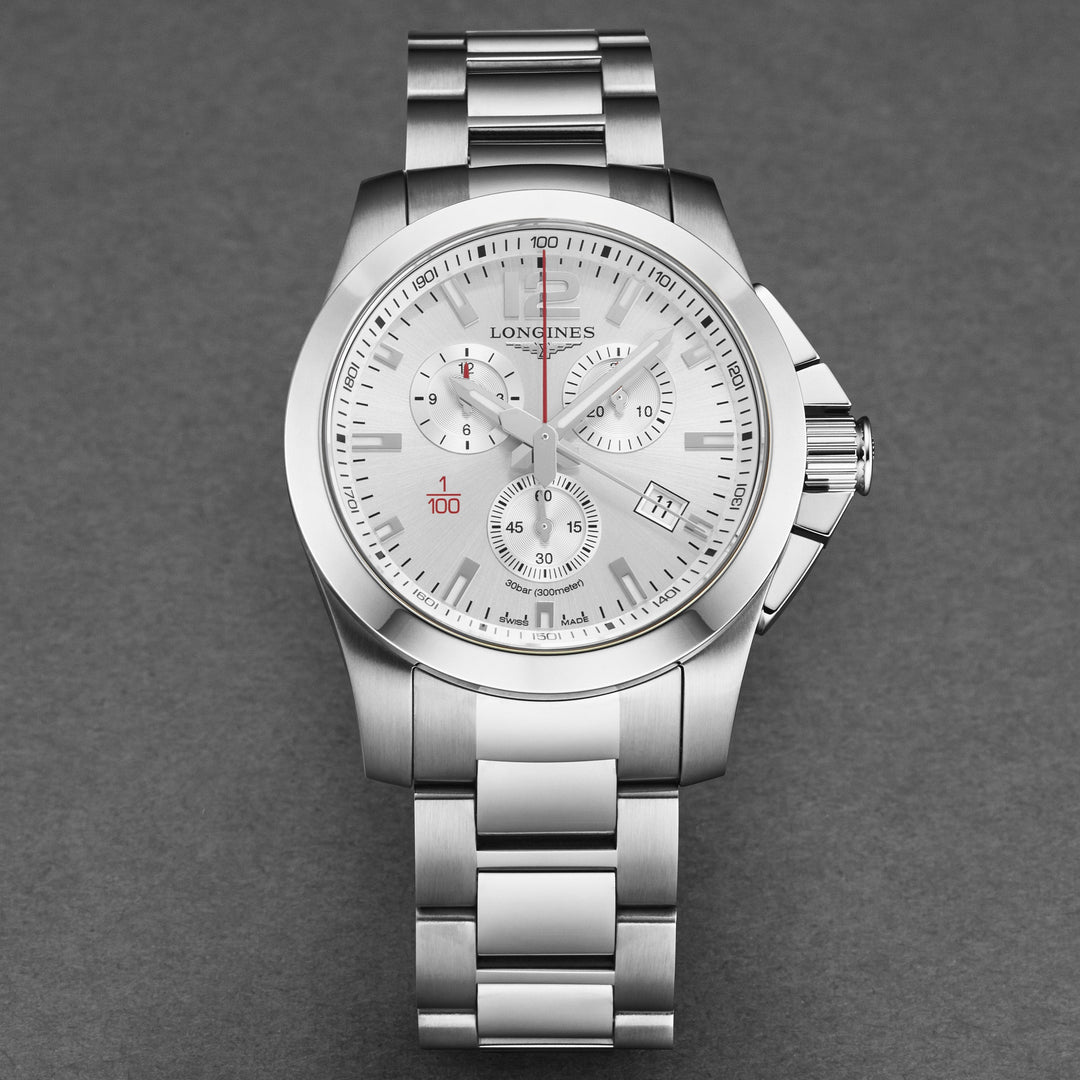 Conquest Silver / Stainless Steel Silver Dial