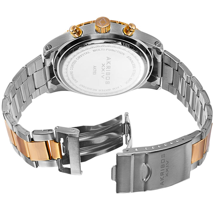 AK763TTG-Casual Silver/Gold/Stainless Steel | Black Dial