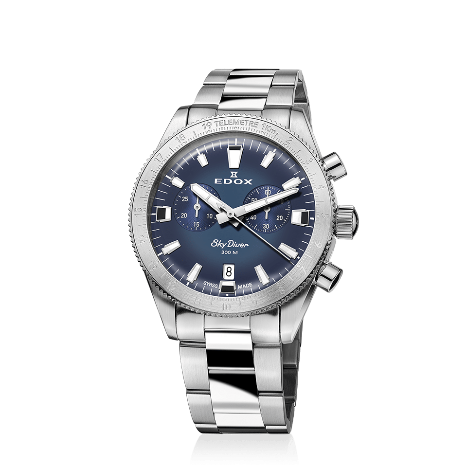 SkyDiver Blue / Stainless Steel Blue Dial