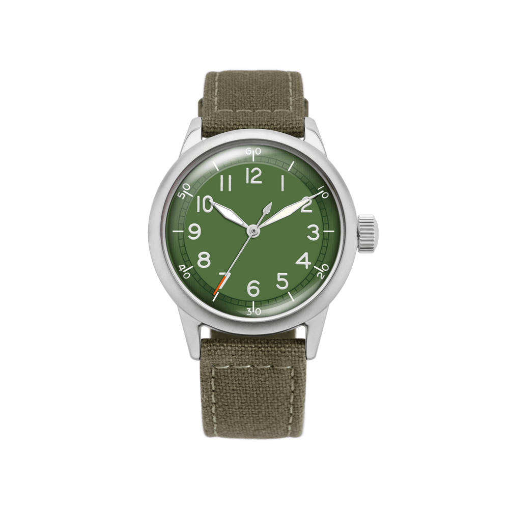 Spec 2 Ameriquartz - Olive Green Limited 40mm Green Matte Green (350C) Dial