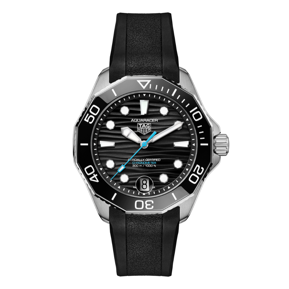 Aquaracer Professional 300 Date 42 mm Black / Black | Black Dial