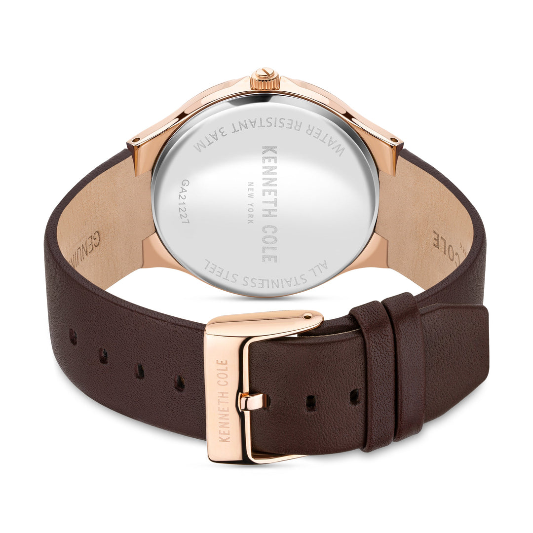 Classic 44mm / Silver / Dark Brown Silver Dial