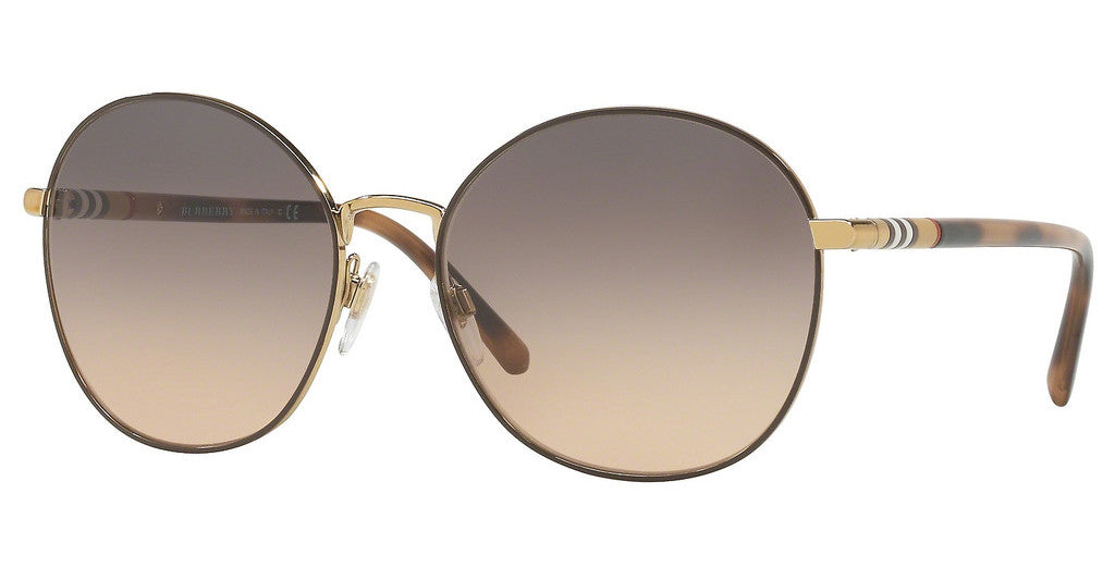 Fashion Light Gold Frame, Light Brown Gradient Grey Lens |  Dial