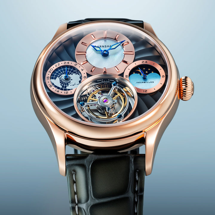 Celestial Huggins Tourbillon Mechanical Limited Edition Grey / Genuine Leather |