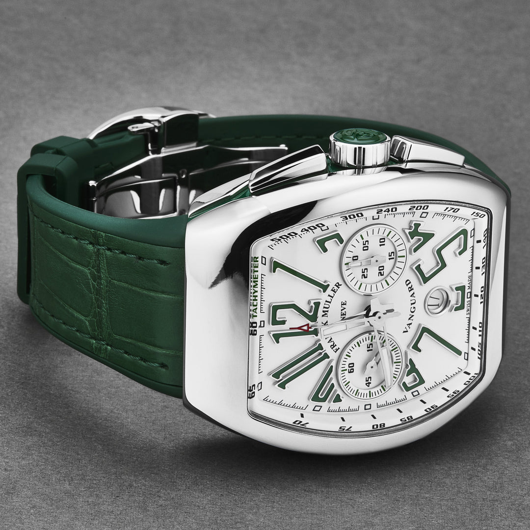 Vanguard 45CCWHTGRN / White | White Dial