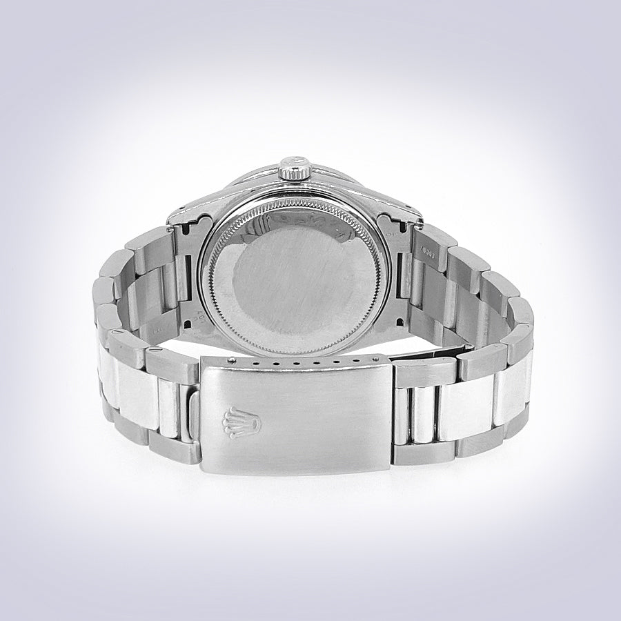 Rolex - Datejust - 41mm Blue Roman Dial 18K White Gold Fluted Bezel Stainless Steel Oyster Bracelet Men's Watch