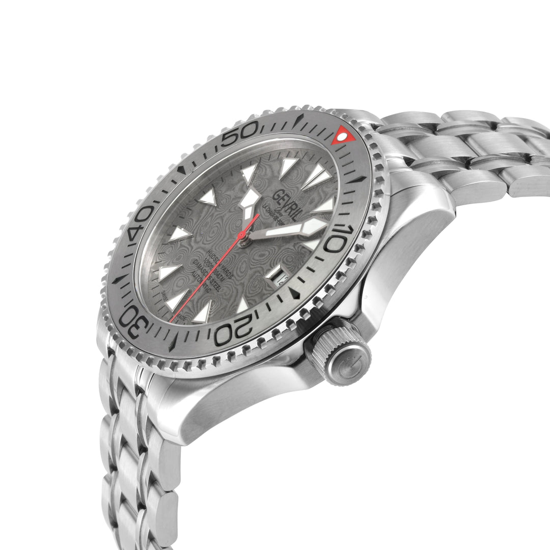 Hudson Yards -Damascus Swiss Automatic SW200-1 - Damascus Steel Gray Dial,  Unid