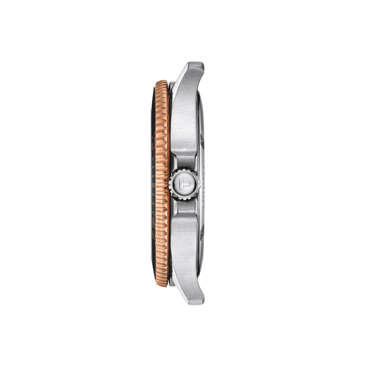 SEASTAR 1000 GREY / ROSE GOLD / STAINLESS STEEL | Black Dial