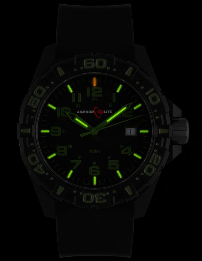 Operator OD GREEN Tritium & Shatterproof Armourglass | Black / Green Dial