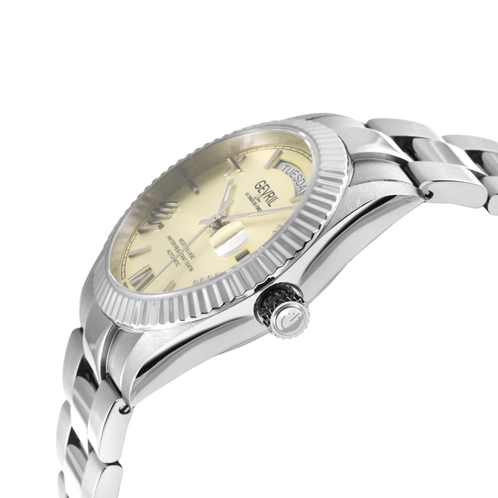 West Village Automatic Gevril Sellita SW240 Swiss Made Automatic Watch Ivory mag