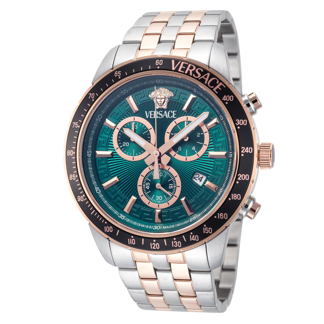 Sport Chrono 44mm / Green / Silver and Rose Gold | Green Dial