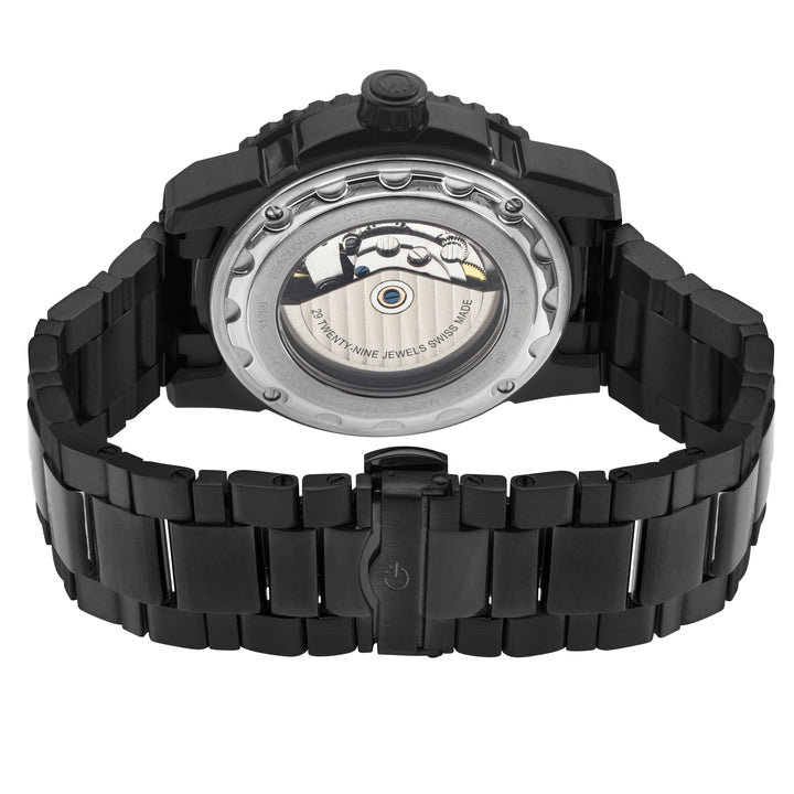 Seacloud Gevril Black PVD Black Dial Luminous Hands Swiss Made Automatic Bracele
