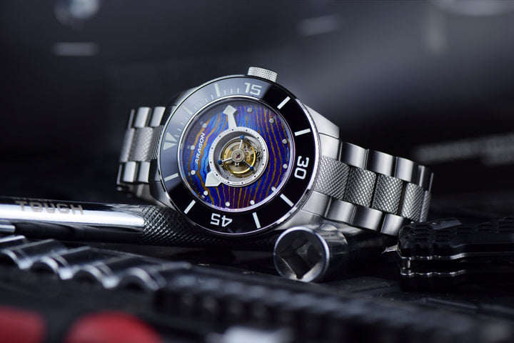 Divemaster Central Tourbillon Automatic 45mm - Heat Treated Damascus Dial
