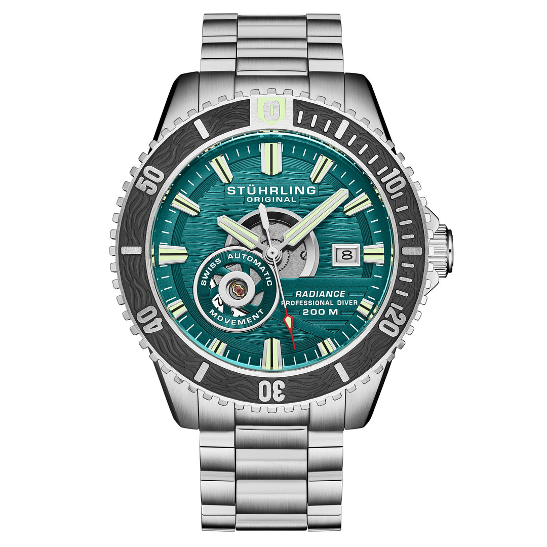 Radiance Automatic 44mm Skeleton Turquoise/Silver | TOURQUISE Dial