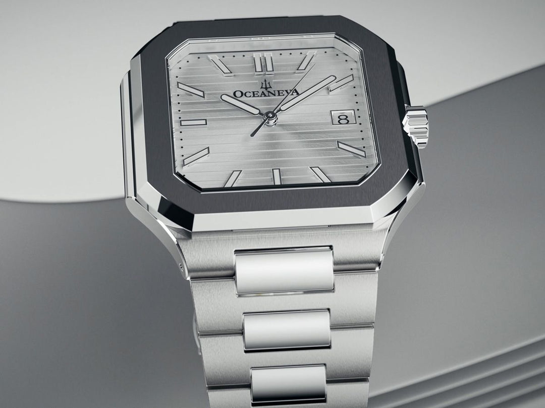 Tenuis Ultra-Thin Swiss Movement Automatic Watch Silver Bezel| Silver, sunray Di
