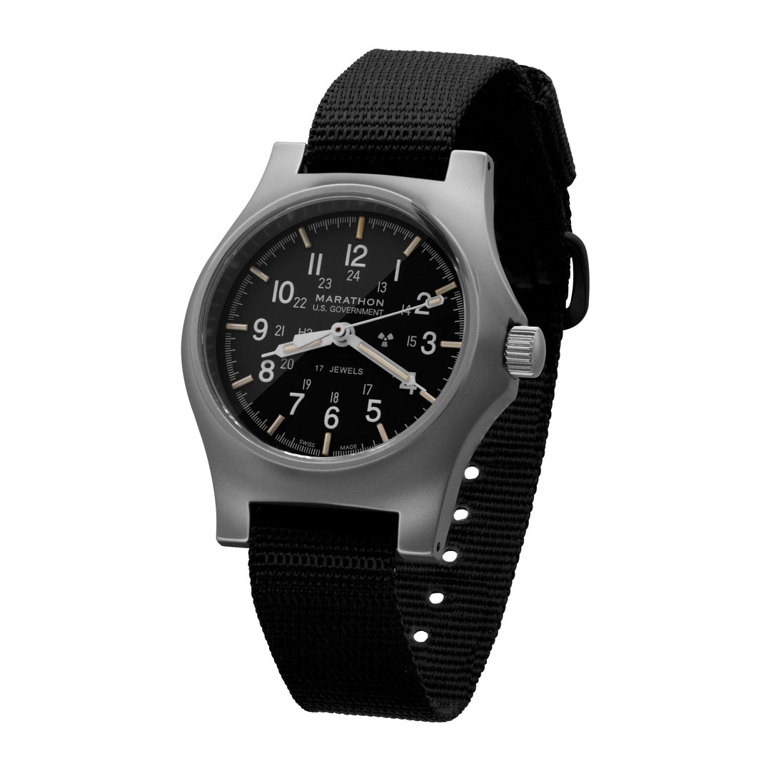General Purpose SS/BKBK NYLON 10" (WW194003SS-0001) | Black Dial