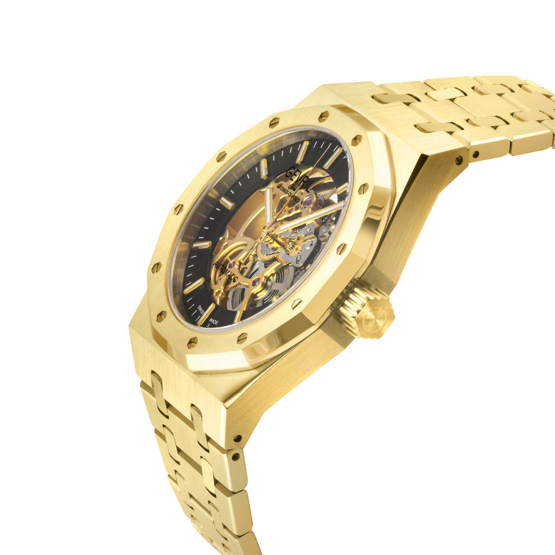 Gotham - Skeleton Swiss Automatic Movement Skeleton Dial, IPYG Bracelet | Skelet