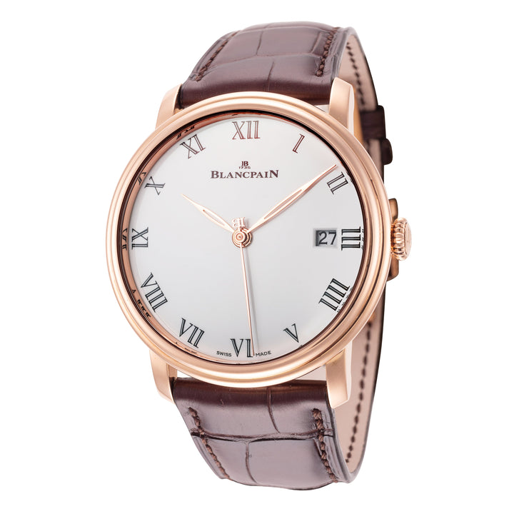 Villeret 42mm / White / Brown | White Dial