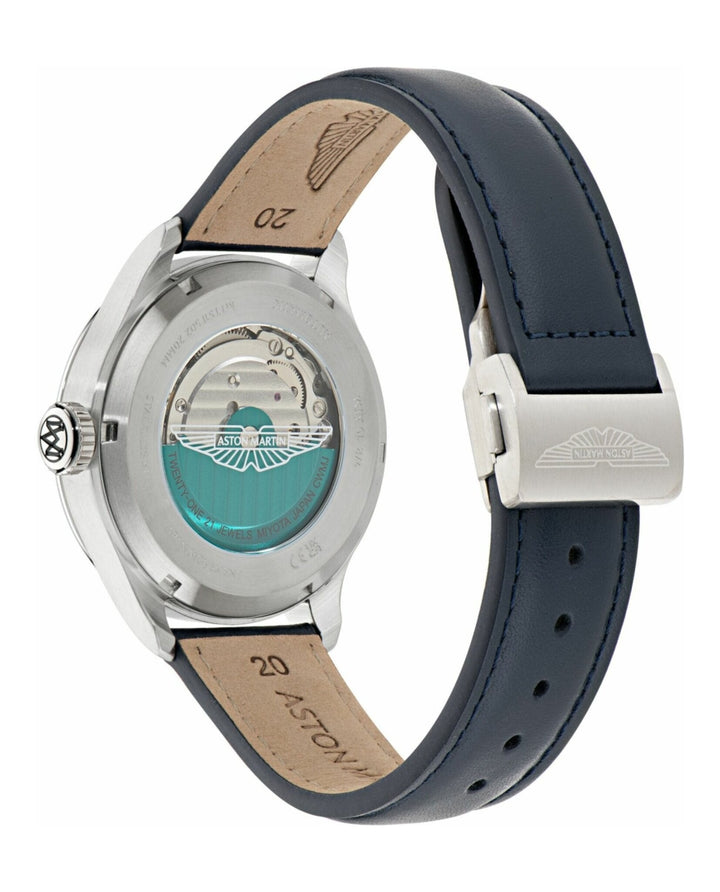 TS1 Automatic Stainless Steel/Partial Sekelton Automatic/Blue Leather Strap Blue
