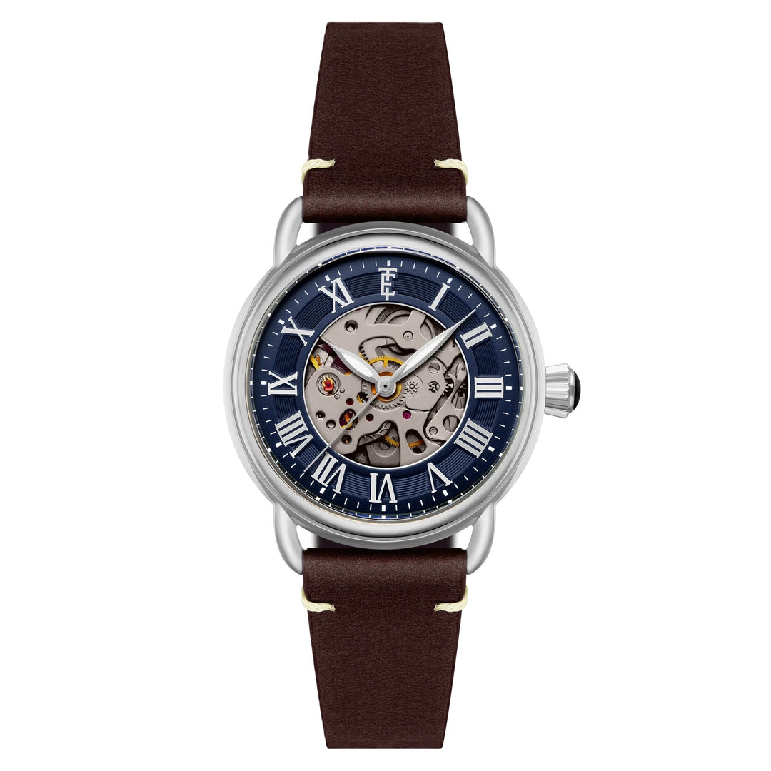 Investigator 40 Sapphire Blue  / Brown Leather Strap Blue Dial