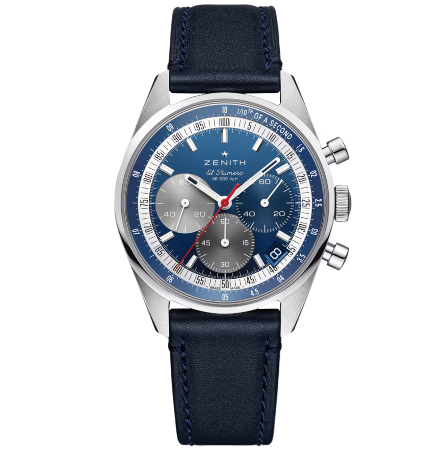 Chronomaster Original Blue/Blue Calf Leather Blue Dial