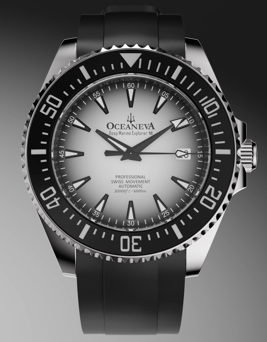 Oceaneva Deep Marine Explorer VI 6000M - White Titanium Automatic 6000m/WhiteBur