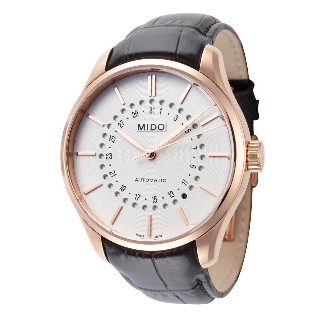 Mido 40mm / Black / Silver Silver Dial