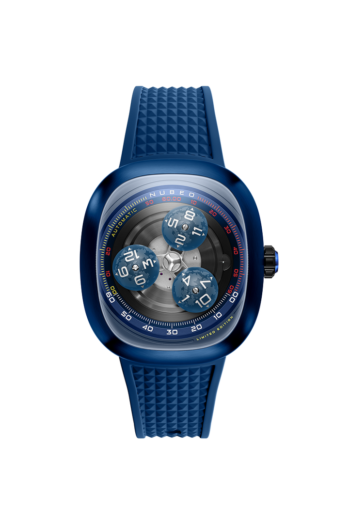 Tri-star Orbit Automatic Limited Edition Black / Rubber Strap | Black Dial