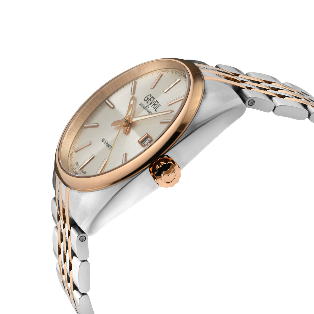 Five Points Gevril Five Points Dress Watch Sellita SW200 Two Tone | White Dial