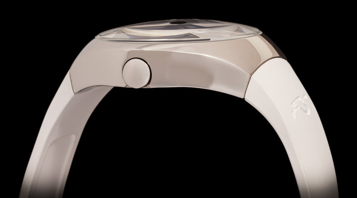 Frank Stephenson's Cosmos Series Steel Case, Blue Dial, White Strap | Blue Dial