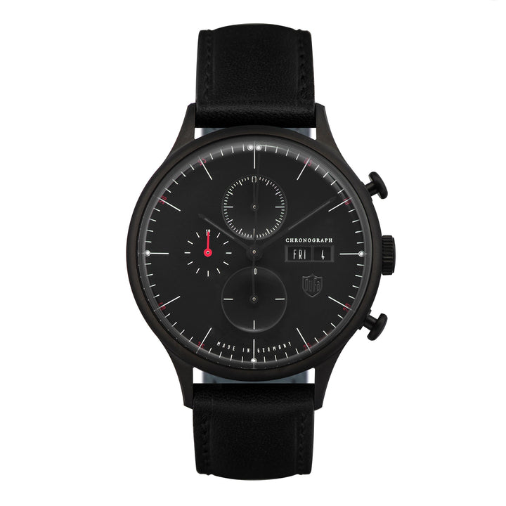 Van Der Rohe Barcelona Chronograph Quartz Watch Black / Leather | Black Dial